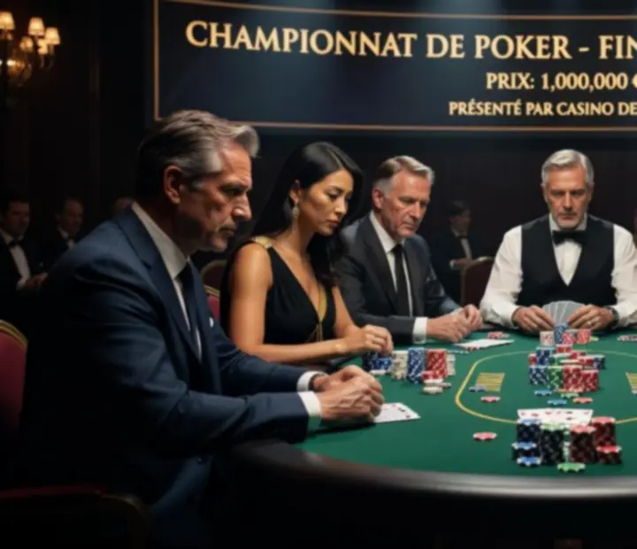 Action intense lors d'une finale de championnat de France de poker