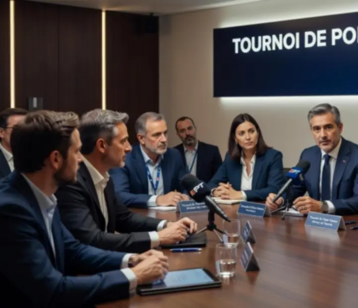 Salle de presse dédiée aux tournois de poker live en France