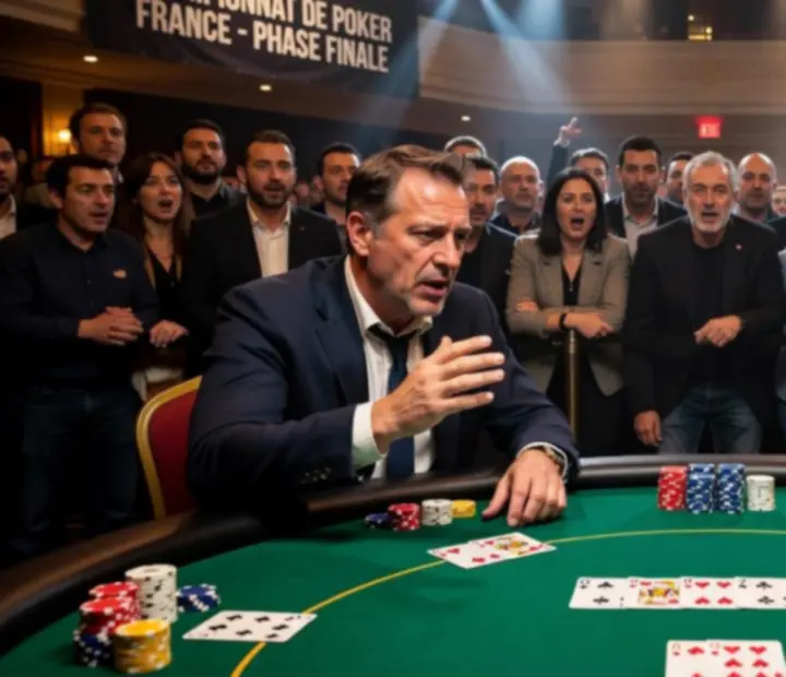 Moments marquants d'un tournoi de poker avec joueurs et trophées